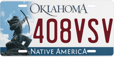 OK license plate 408VSV