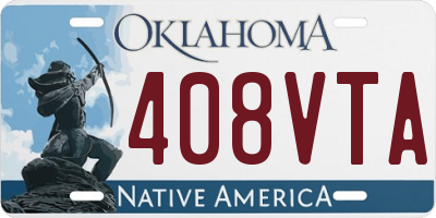 OK license plate 408VTA
