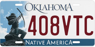 OK license plate 408VTC