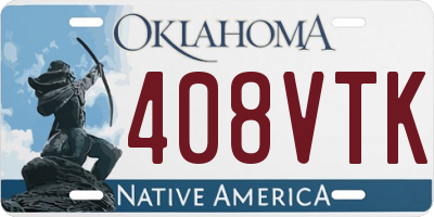 OK license plate 408VTK