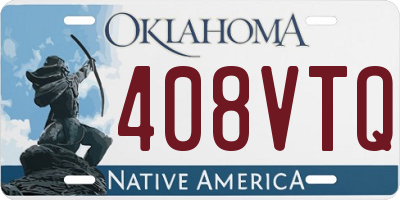 OK license plate 408VTQ
