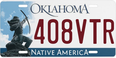 OK license plate 408VTR