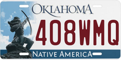 OK license plate 408WMQ