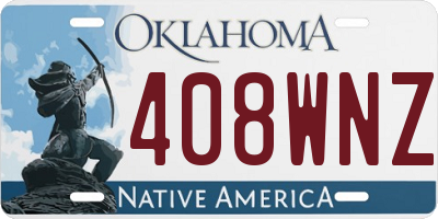 OK license plate 408WNZ