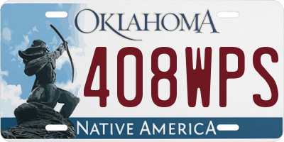 OK license plate 408WPS