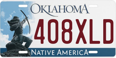 OK license plate 408XLD