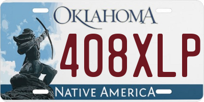 OK license plate 408XLP