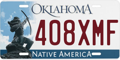 OK license plate 408XMF