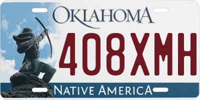 OK license plate 408XMH