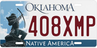 OK license plate 408XMP