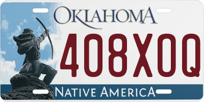 OK license plate 408XOQ