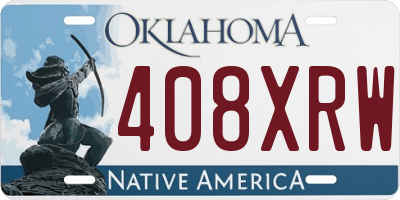 OK license plate 408XRW