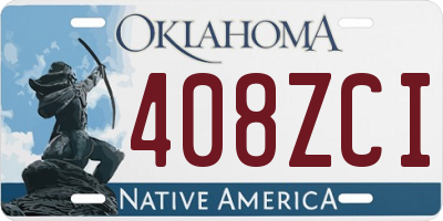 OK license plate 408ZCI
