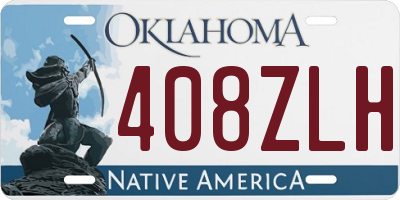 OK license plate 408ZLH