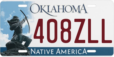 OK license plate 408ZLL