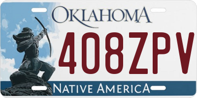 OK license plate 408ZPV