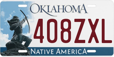 OK license plate 408ZXL