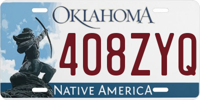 OK license plate 408ZYQ