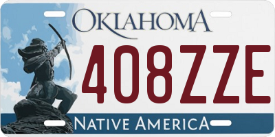 OK license plate 408ZZE