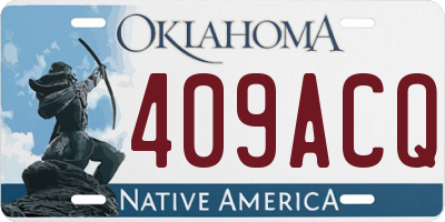 OK license plate 409ACQ