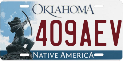 OK license plate 409AEV
