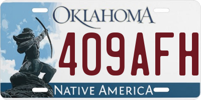 OK license plate 409AFH