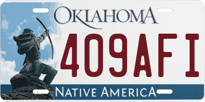 OK license plate 409AFI