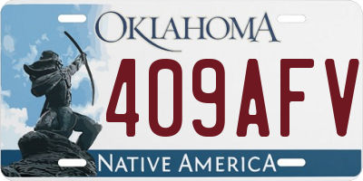 OK license plate 409AFV