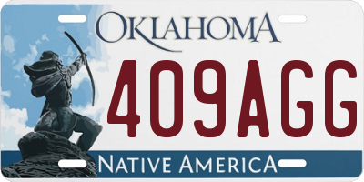 OK license plate 409AGG