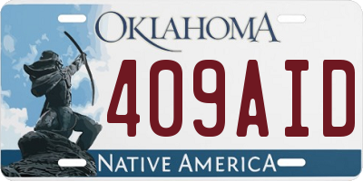 OK license plate 409AID