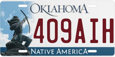 OK license plate 409AIH