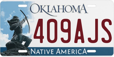 OK license plate 409AJS