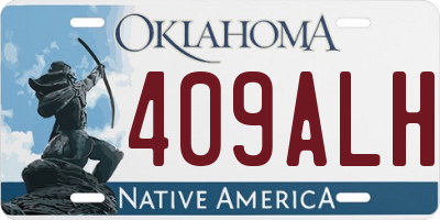OK license plate 409ALH