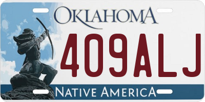 OK license plate 409ALJ