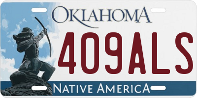 OK license plate 409ALS