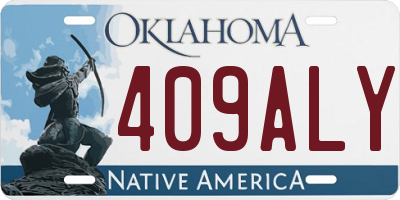 OK license plate 409ALY