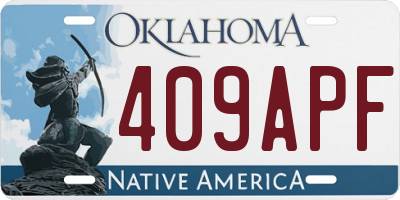 OK license plate 409APF