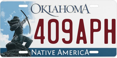 OK license plate 409APH
