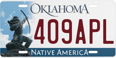 OK license plate 409APL
