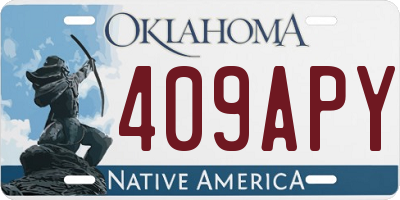 OK license plate 409APY