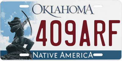 OK license plate 409ARF
