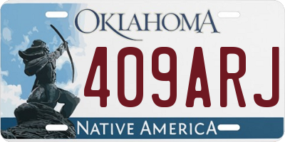 OK license plate 409ARJ