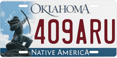 OK license plate 409ARU