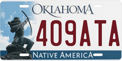 OK license plate 409ATA