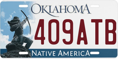 OK license plate 409ATB