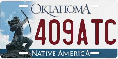 OK license plate 409ATC