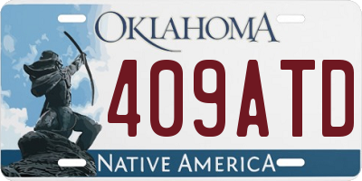OK license plate 409ATD
