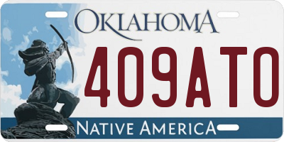 OK license plate 409ATO