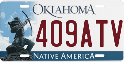 OK license plate 409ATV