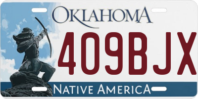 OK license plate 409BJX